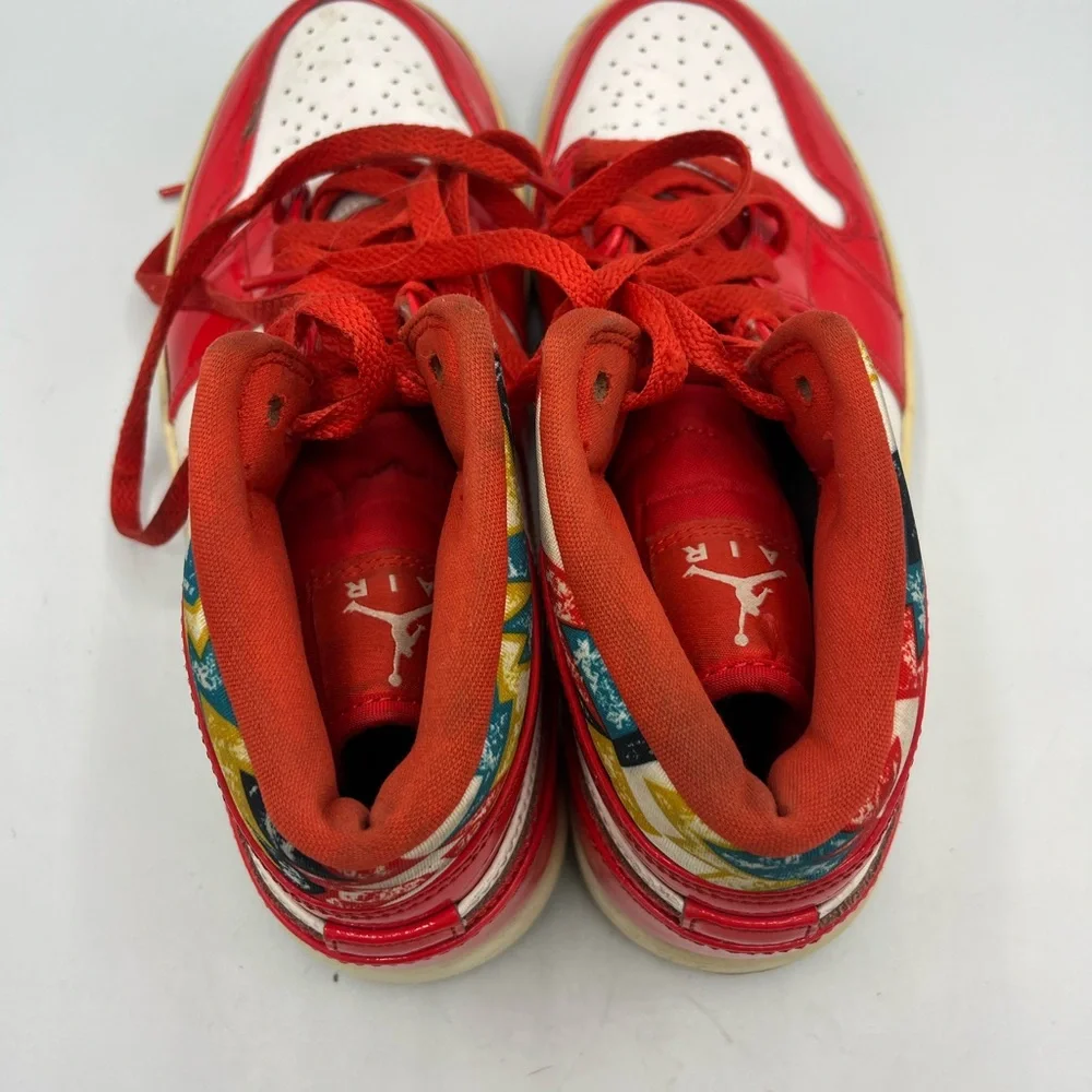 Jordan Vibrant Red and White Sneakers